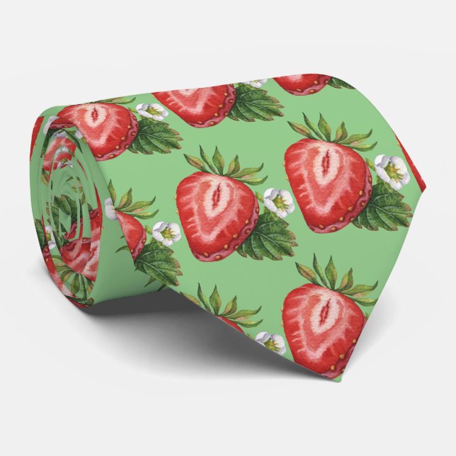 Gravata Padrão de fruta em forma de tripa de morango (Rolled)