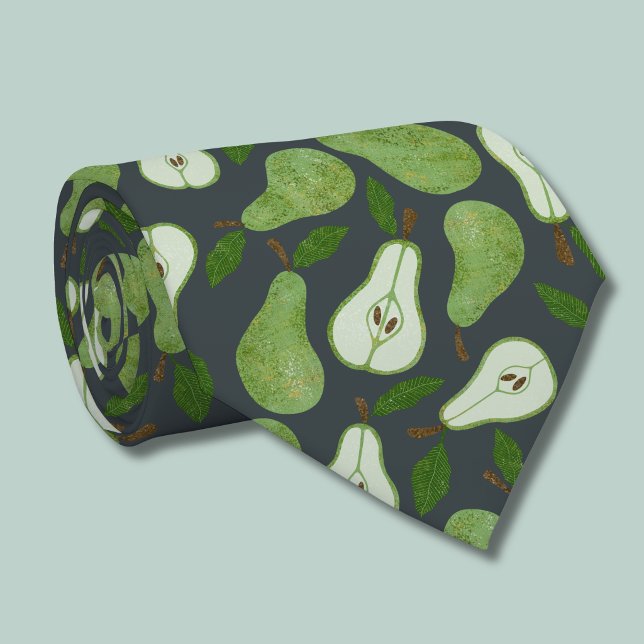 Gravata Padrão de fruta pera de pomar (Orchard Pear Fruit pattern tie)