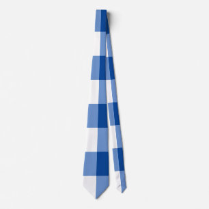 Gravata Padrão de gingham azul
