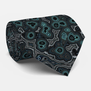 Gravata Padrão de granito de mármore cinza teal escuro mod