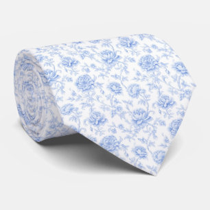 Gravata Padrão de Hortênsia Azul Floral Botânico Aquarela