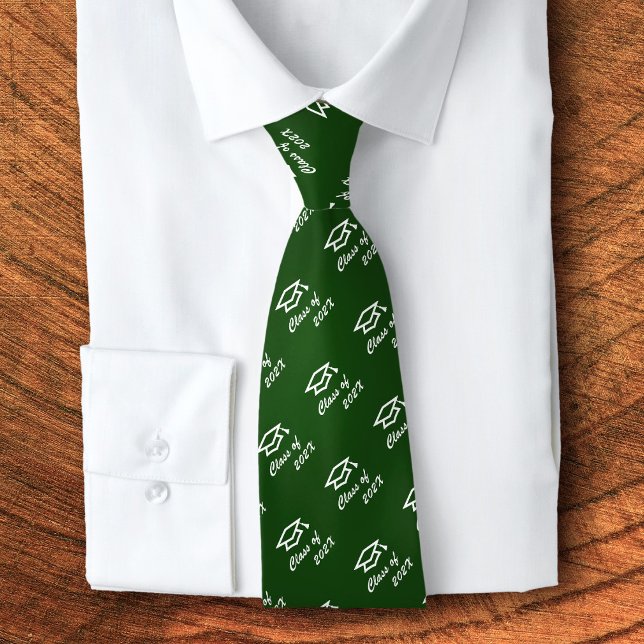 Gravata Padrão de Ícone de Boné Verde de Formatura Ano da  (Criador carregado)