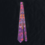 Gravata Padrão de Ilustração da Flor Botânica em Roxo<br><div class="desc">Adicione um pop de cor a qualquer roupa com este Colorido Colorido Colorido Colorido Colorir Coletor de Arte do Pop.</div>