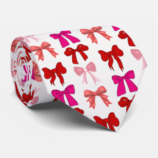 Gravata padrão de laço rosa