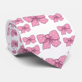 Gravata padrão de laço rosa