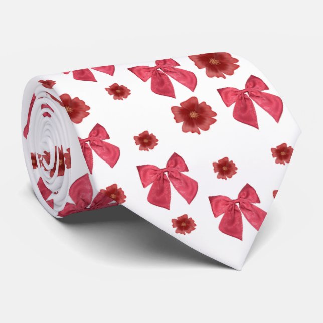 Gravata padrão de laço vermelho (Rolled)