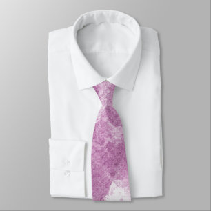 Gravata Padrão de Lavagem de Aquarela Lilás Rosa Suave