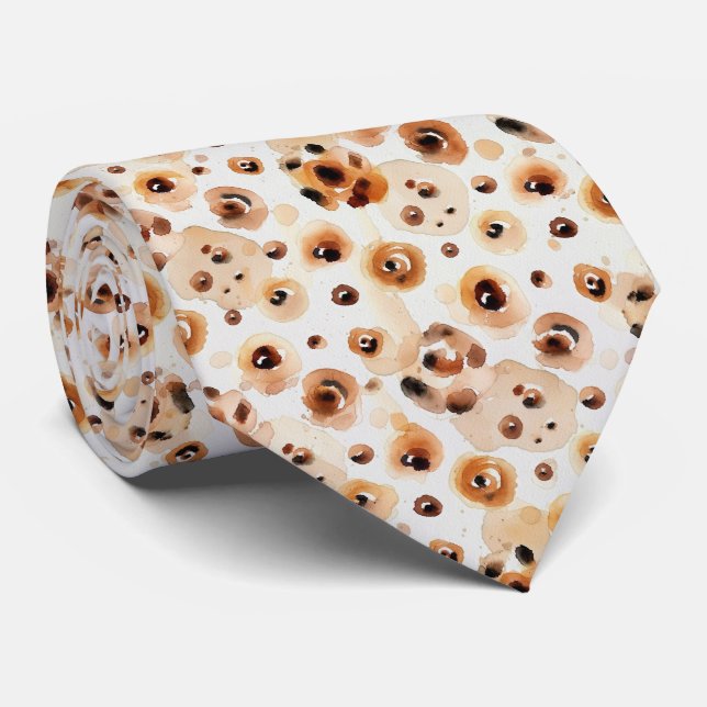 Gravata Padrão de leopardo de aquarela abstrata (Rolled)