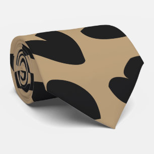 Gravata Padrão de leopardo moderno e elegante e tendência