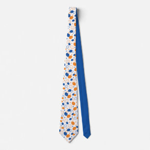 Gravata Padrão de limão azul e laranja, com Frutas empinad