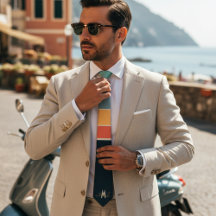 Padrão de Listras Rosa Navy Mod Retro 70s Monogram