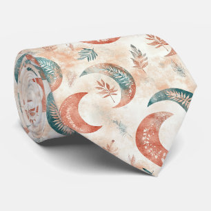 Gravata Padrão de Lua Floral Boho Celestial (2)