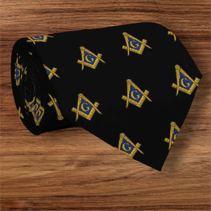 Gravata Padrão de maçonaria negra e maçonaria freemason