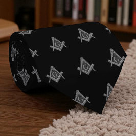 Gravata Padrão de maçonaria negra e maçonaria freemason