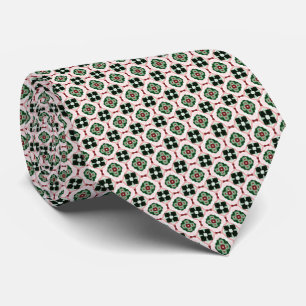 Gravata Padrão de Natal do Funky Boho Retro Bonito Abstrat