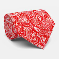 Padrão De Paisley Floral Branco E Vermelho