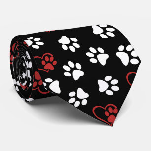 Gravata Padrão De Patas, Patas Brancas, Patas Vermelhas, C