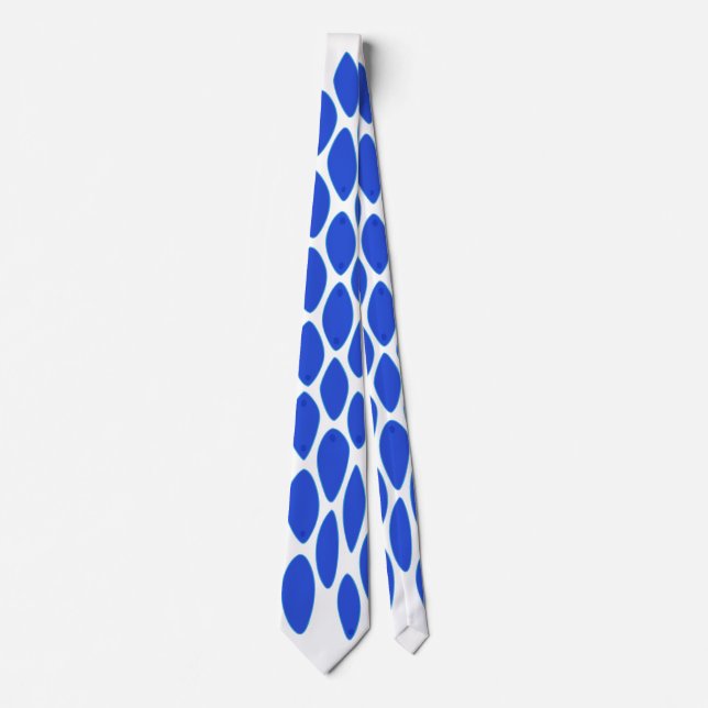 Gravata Padrão de Pele de Python Azul Luxo (Frente)