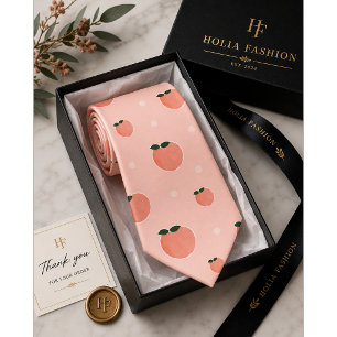 Gravata Padrão de Pêssego de Verão Doce