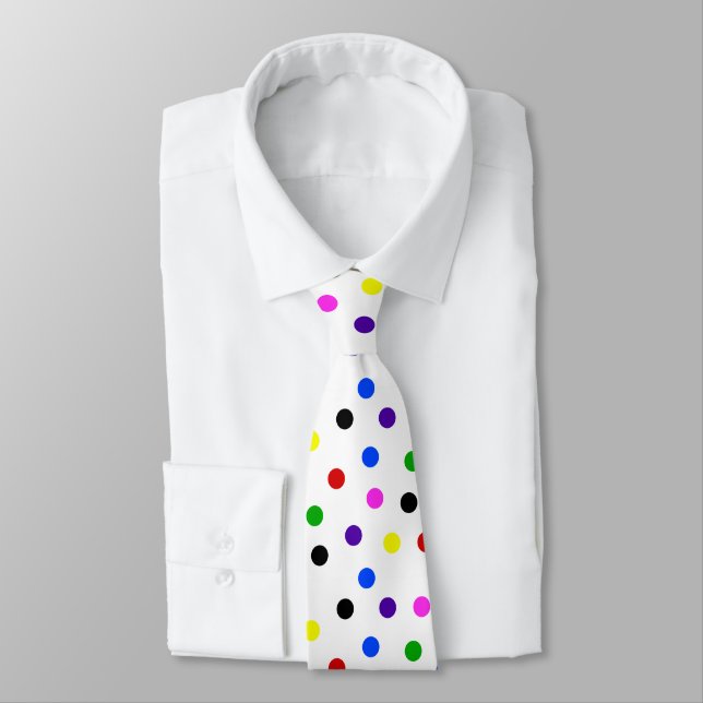 Gravata Padrão de Pontos e Pontos Polkadots (Amarrado)