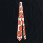 Gravata Padrão de Pumpkin Laranja de Aquarela<br><div class="desc">Padrão de abóbora-russa de aquarelas design</div>