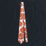 Gravata Padrão de Pumpkin Laranja de Aquarela<br><div class="desc">Padrão de abóbora-russa de aquarelas design</div>