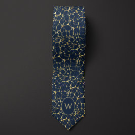 Gravata Padrão de Rede Neural Azul