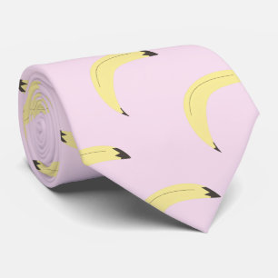 Gravata Padrão de repetição de banana minimalista Fruta