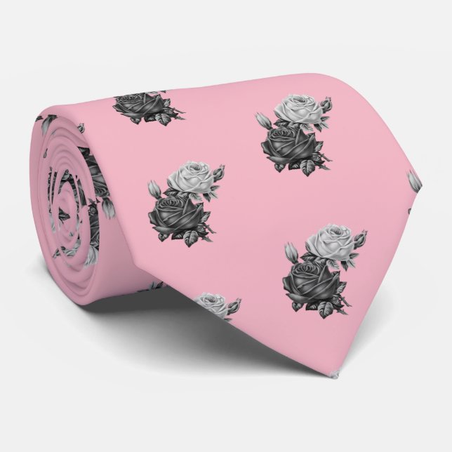 Gravata Padrão de rosa (Rolled)