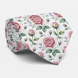 Gravata Padrão de rosa pastel macio