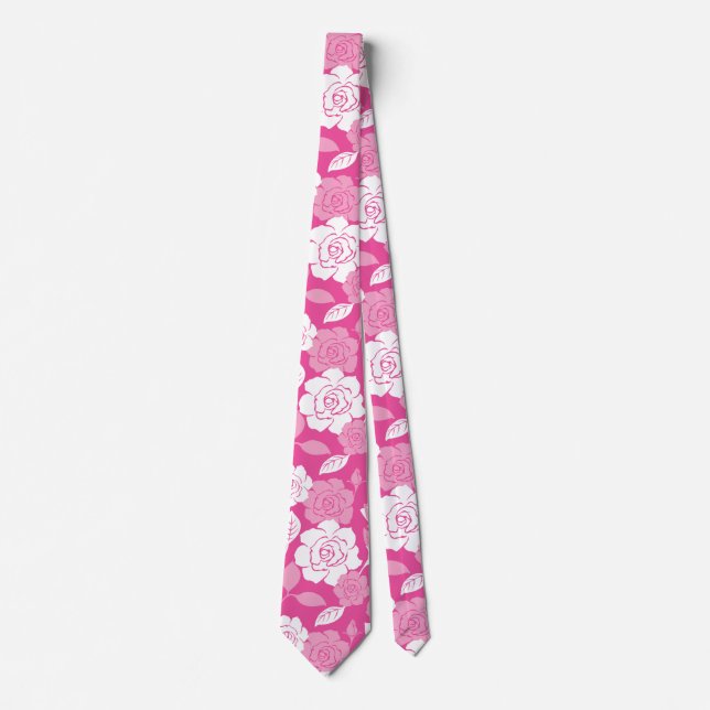 GRAVATA PADRÃO DE ROSA (ROSA) (Frente)