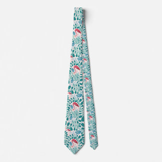 Gravata Padrão de Selva Flamingo Lush *Respiração Suave*