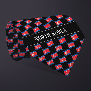 Gravata Padrão de Sinalizador da Wavy North Korea