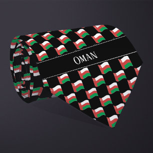 Gravata Padrão de Sinalizador de Wavy Oman