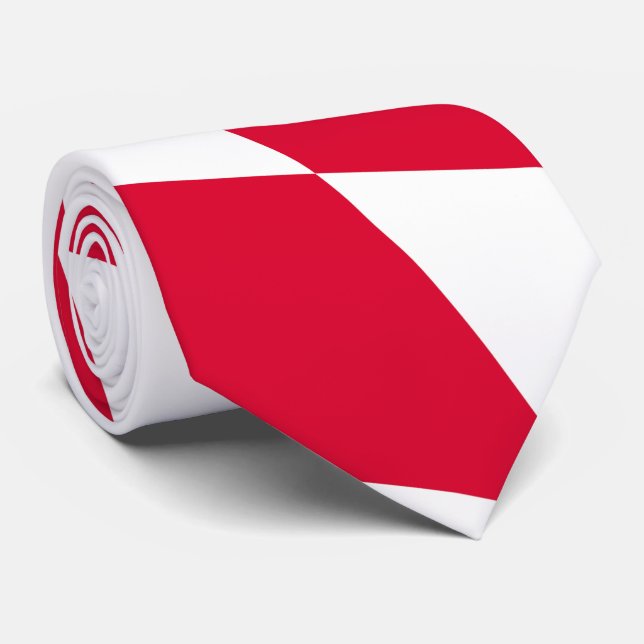 Gravata Padrão de Sinalizador do Diamante da Baviera Verme (Rolled)