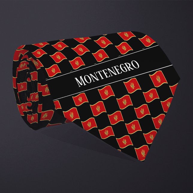 Gravata Padrão de Sinalizador Wavy Montenegro (Criador carregado)