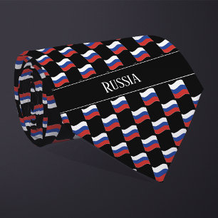 Gravata Padrão de Sinalizador Wavy Russia
