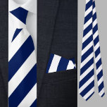 Gravata Padrão de Strike Branco Azul<br><div class="desc">Corda de pescoço de padrão branco azul riscado.</div>