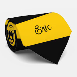 Gravata Padrão de stripes de abelha clássica engraçada