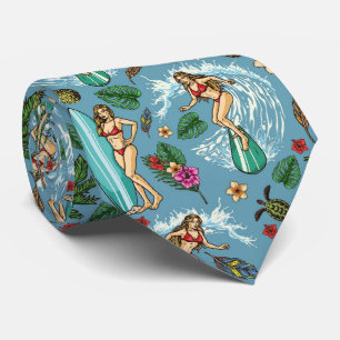 Gravata Padrão de surfista da senhora retrorreflectora