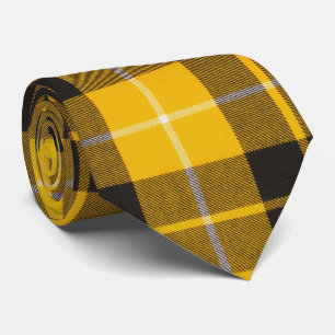 Gravata Padrão de tartan amarelo