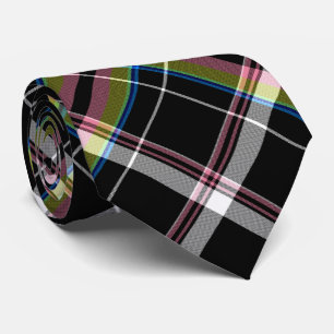 Gravata Padrão de Tartan Oleícola e Preto
