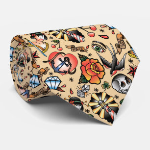 Gravata Padrão de tatuagem legal