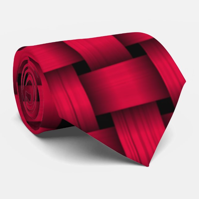 Gravata Padrão de Tear de Rosa Americana (Rolled)