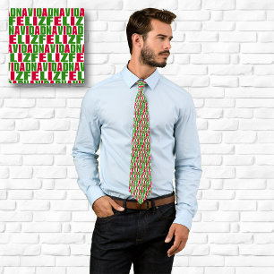 Gravata Padrão de texto da Feliz Navidad