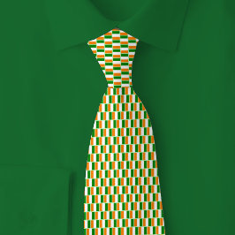 Gravata Padrão de Tijolo da Bandeira da Costa do Marfim
