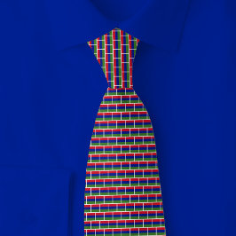 Gravata Padrão de Tijolo da Bandeira da Gâmbia