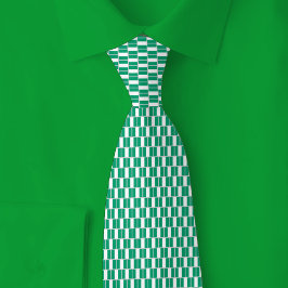 Gravata Padrão de Tijolo da Bandeira da Nigéria