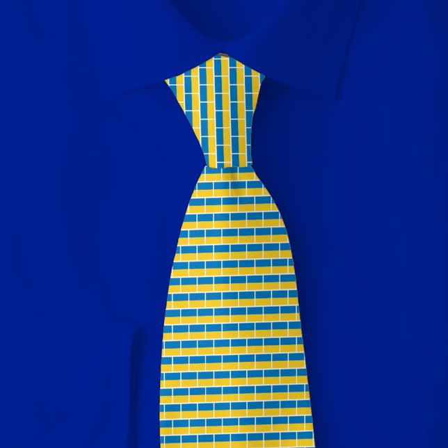 Gravata Padrão de Tijolo da Bandeira da Ucrânia (Criador carregado)