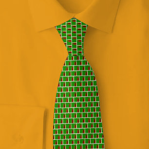 Gravata Padrão de Tijolo da Bandeira da Zâmbia